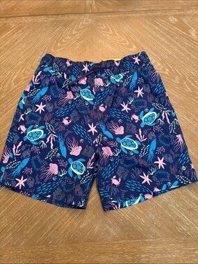NWT Navy Sea Life Print Mens Swim Shorts